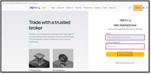 Registering and Opening a Live Account with OneRoyal